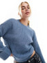 Фото #1 товара Vila wide cuff jumper in blue