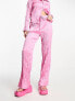 Фото #4 товара Monki co-ord crinkle trousers in pink