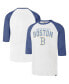 Men's Cream Distressed Boston Red Sox City Connect Crescent Franklin Raglan Three-Quarter Sleeve T-Shirt