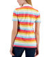 Фото #2 товара Women's Cotton Colorful Stripes Polo Shirt