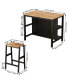 Фото #2 товара Rustic 3 Pieces Dining Set with Open Shelves