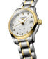 ფოტო #3 პროდუქტის Women's Swiss Automatic Master Diamond Accent 18k Gold and Stainless Steel Bracelet Watch 26mm L21285777