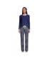 ფოტო #2 პროდუქტის Women's Knit Pajama Set Long Sleeve T-Shirt and Pants