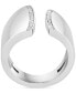ფოტო #3 პროდუქტის EFFY® Diamond Wide Cuff Ring (1/10 ct. t.w.) in Sterling Silver