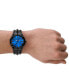 ფოტო #6 პროდუქტის Men's Vert Three Hand Date Black Stainless Steel Watch 44mm