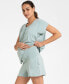 Фото #6 товара Women's Ultra-Soft Maternity and Nursing Short Pajamas