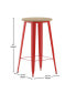 Фото #13 товара Dryden Indoor/Outdoor Bar Top Table, 23.75" Round All Weather Poly Resin Top With Steel Base