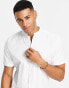 ASOS DESIGN Premium slim sateen shirt with mandarin collar in white M - фото #7