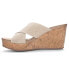 Фото #3 товара CL by Laundry Kindling Wedge Womens Beige Casual Sandals KINDLING-402