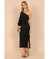 ფოტო #10 პროდუქტის Women's Pontee One Shoulder Pleated Midi Dress