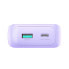 Powerbank 30W 10000mAh z wbudowanymi kablami iPhone Lightning i USB-C fioletowy