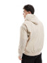 ASOS DESIGN oversized hoodie in beige with nylon detail