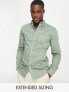 Фото #1 товара ASOS DESIGN skinny denim shirt in sage green