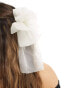 True Decadence bow hair claw in white