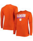 Фото #2 товара Men's Orange Clemson Tigers Big and Tall Two-Hit Raglan Long Sleeve T-shirt