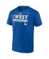 Фото #2 товара Men's Royal Los Angeles Dodgers 2022 NL West Division Champions Locker Room T-shirt