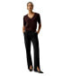 ფოტო #1 პროდუქტის Women's V-Neck Cashmere T-shirt