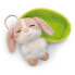 Фото #4 товара Сувенирный брелок или ключница для геймеров NICI Sleeping Pets Bunny Cappucino 8 cm Basket Key Ring