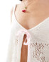 Фото #4 товара Miss Selfridge knitted bow detail cami top