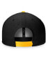 Фото #3 товара Men's Black, Gold Boston Bruins Fundamental Colorblocked Snapback Hat