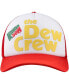 Men's White, Red Mountain Dew Dew Crew Foam Trucker Adjustable Hat