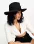 Фото #4 товара Accessorize open weave fedora hat in black