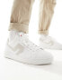 Levi's Swift leather trainer in white with cream backtab