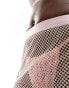 Simmi diamante netting mini skirt co-ord in baby pink