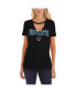 Фото #2 товара Women's 5th & Ocean by Black Distressed Minnesota United FC Athletic Baby V-Neck T-shirt