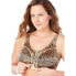 ფოტო #1 პროდუქტის Women's Plus Size Front-Close Satin Wireless Bra