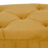 Pouffe 80 x 80 x 46 cm Synthetic Fabric Metal Ocre