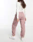 Фото #3 товара ASOS DESIGN Petite seam detail cargo trouser in mink with contrast stitch