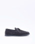 River Island woven tassle loafer in black