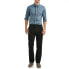 Фото #2 товара George Flat Front Wrinkle Resistant Pants Men's 38x32 Black Pull-On Solid