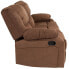 Фото #3 товара Harmony Series Chocolate Brown Microfiber Sofa With Two Built-In Recliners
