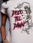 Фото #4 товара ASOS DESIGN baby tee with disco till dawn print in white