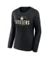 ფოტო #3 პროდუქტის Women's Black Pittsburgh Steelers Plus Size Foiled Play Long Sleeve T-Shirt