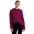 Lauren Ralph Lauren Cable-Knit Cotton Hoodie French Orchid Magenta L