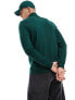 Фото #5 товара ASOS DESIGN sweatshirt with half zip in forest green