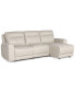 Фото #4 товара CLOSEOUT! Blairemoore 3-Pc. Leather Sofa with Power Chaise and 2 Power Recliners, Created for Macy's