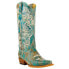 Ferrini Southern Charm Embroidered Pointed Toe Cowboy Womens Blue Dress Boots 8