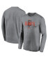 Фото #1 товара Men's Heather Gray San Francisco Giants Authentic Collection Team Logo Legend Performance Long Sleeve T-shirt