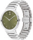 ფოტო #2 პროდუქტის Men's Bold Horizon Swiss Quartz Silver-Tone Stainless Steel Watch 40mm