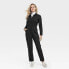 Фото #1 товара Women's Button-Front Coveralls - Universal Thread Black 4