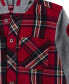 Фото #3 товара Куртка для малышей Levi's рубашка клетчатая с капюшоном и длинным рукавом