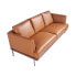 Фото #8 товара 3-Sitzer-Sofa aus Leder mit Stahlbeinen