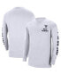 Men's White West Virginia Mountaineers Heritage Max 90 Long Sleeve T-shirt