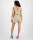 Фото #2 товара Women's Embroidered Wrap-Back Romper