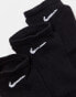 Nike Training Everyday Cushioned 3 pack trainer sock in black