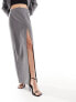 Фото #4 товара Mango tailored split front skirt on grey